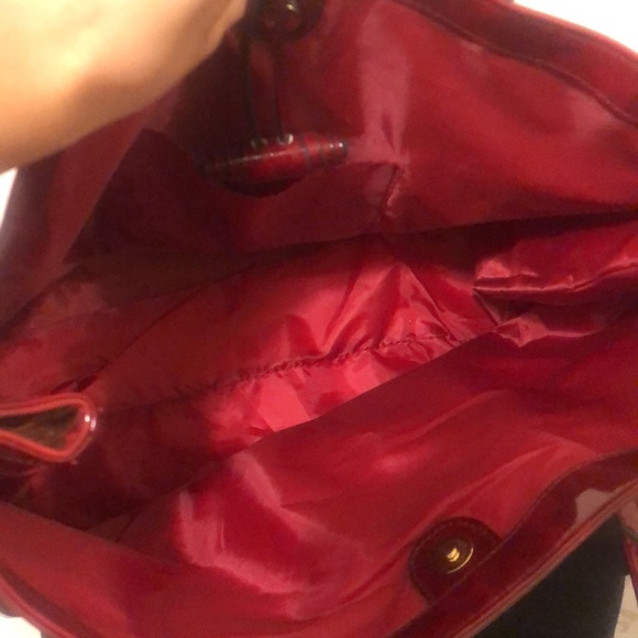 Red Elizabeth Arden Faux Leather Tote - Picture 5 of 5